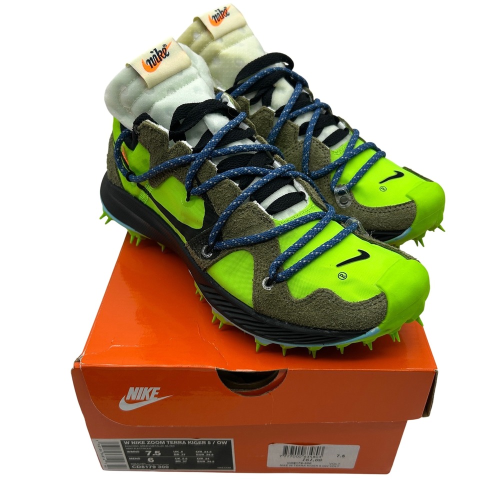 Nike Shoes Womens Size 7.5‎ Zoom Terra Kiger 5 Off-White Volt CD8179-300 Rare